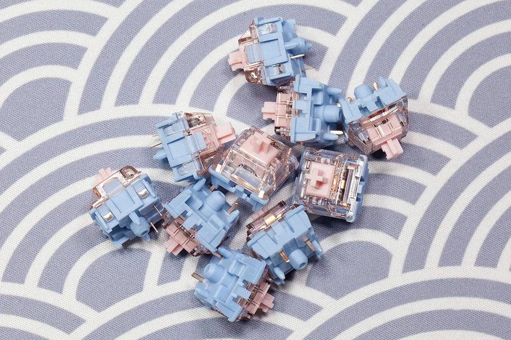 Gateron Melodic Switch Clicky 60g MX switch for Mechanical Keyboard Factory Lubed PC PA66 POM Long Spring Dual Rail Click