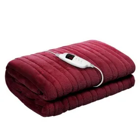 Giselle Bedding Electric Throw Blanket - Burgundy