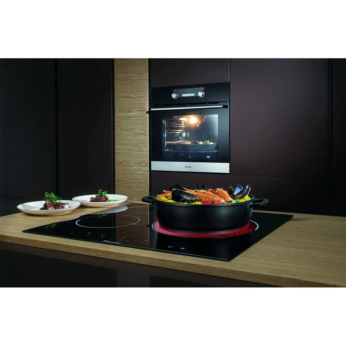 Glass-Ceramic Hob Hisense E6322C Black 5700 W