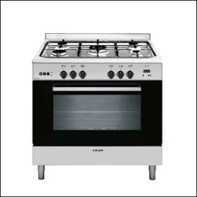 Glem GL965EI 90cm Stainless Steel Dual Fuel Stove