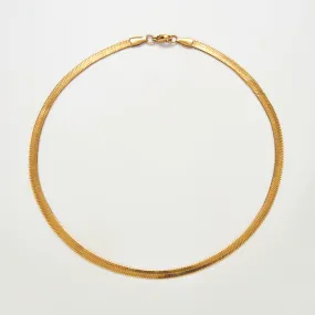 Gold Herringbone Necklace