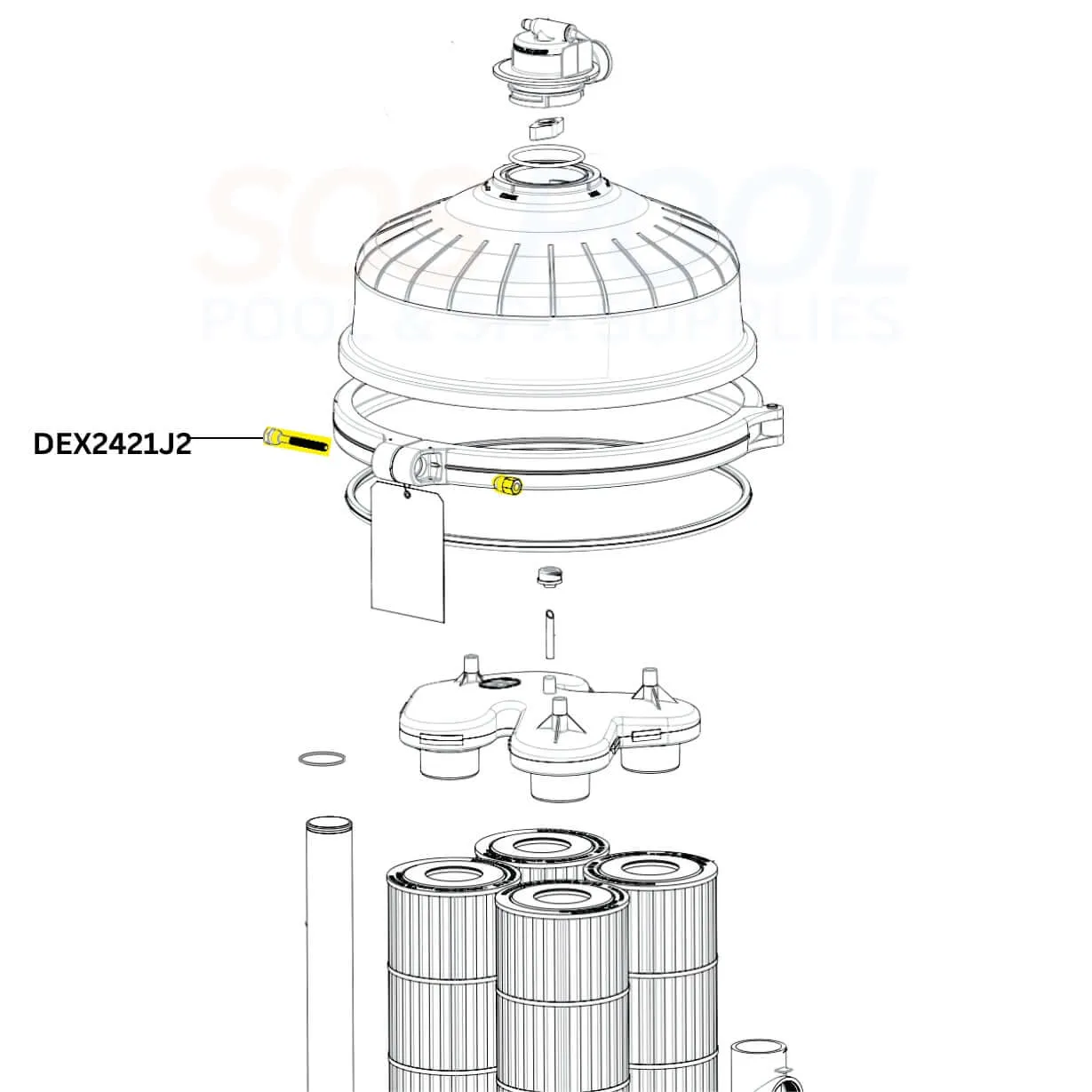 Hayward Nut Bolt Kit For Filter Clamp | DEX2421J2