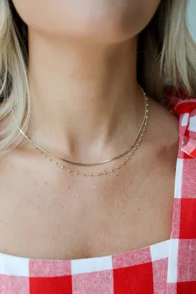 Hazel Gold Layered Chain Necklace