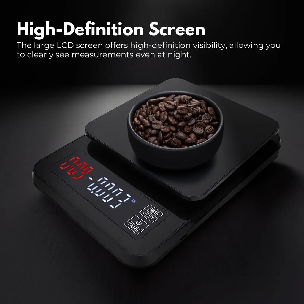 High-Precision LCD Kitchen Coffee Scale, 5kg 1g, Miraklass