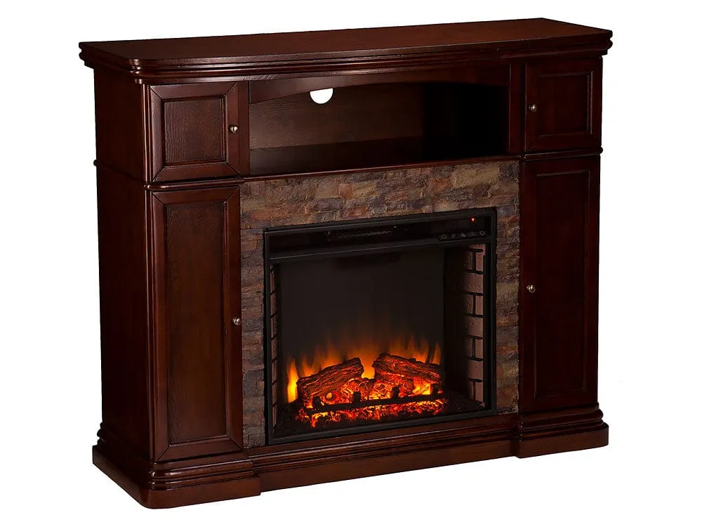 Hillcrest Electric Fireplace Media Console in Espresso