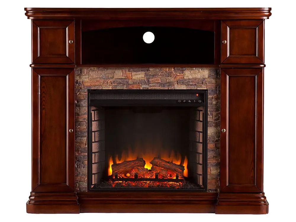 Hillcrest Electric Fireplace Media Console in Espresso