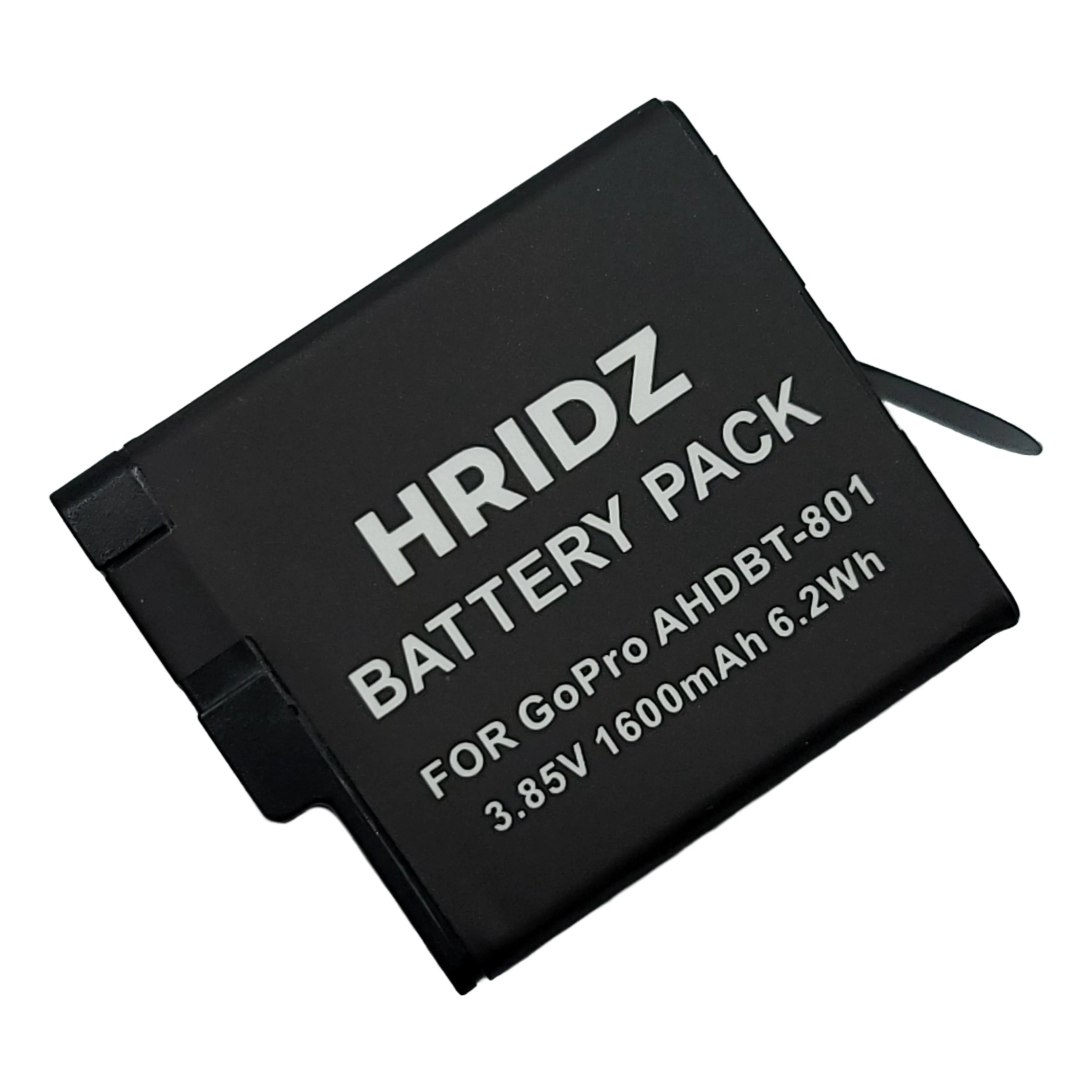 Hridz Battery & Charger for GoPro Hero 8 Hero 7 Hero 6 Hero 5 for Go Pro AHDBT-801 AHDBT801