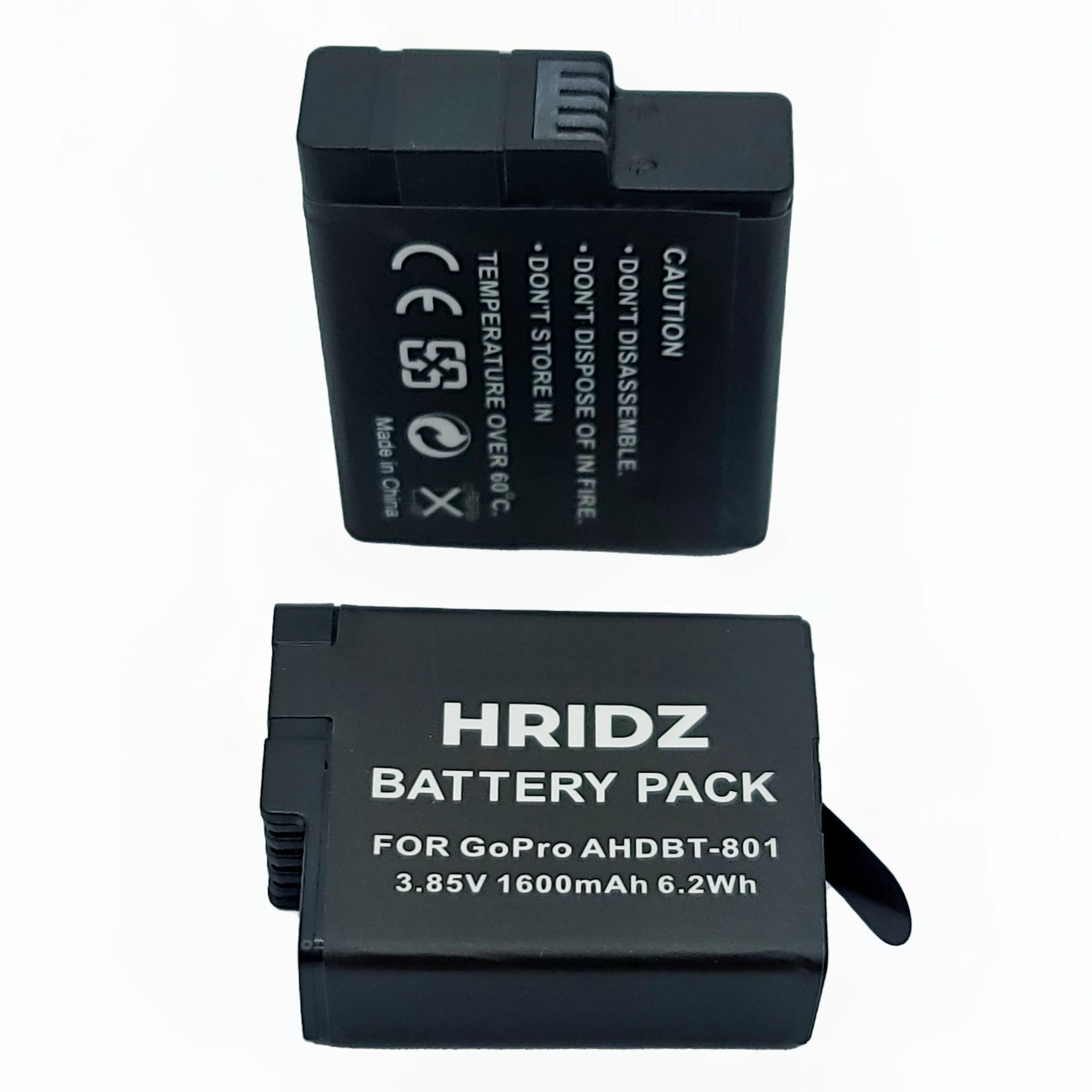 Hridz Battery & Charger for GoPro Hero 8 Hero 7 Hero 6 Hero 5 for Go Pro AHDBT-801 AHDBT801