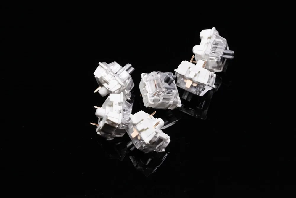 Huano Silver Switch RGB SMD Linear 60g Switches For Mechanical keyboard mx stem 3pin silver clear