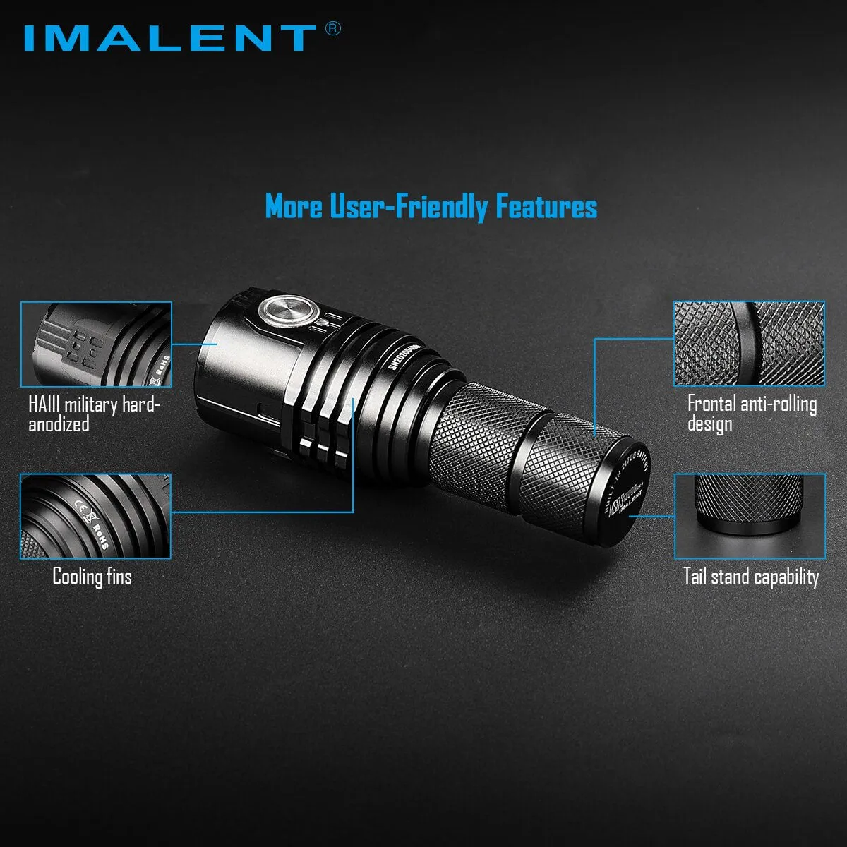 IMALENT MS03 Tactical Flashlight Super Bright EDC Torch, 13000 Lumens