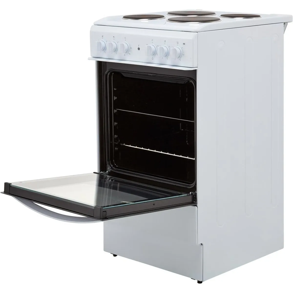 Indesit Cloe IS5E4KHW 50cm Electric Cooker with Solid Plate Hob - White