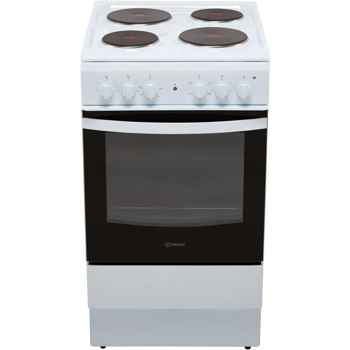 Indesit Cloe IS5E4KHW 50cm Electric Cooker with Solid Plate Hob - White