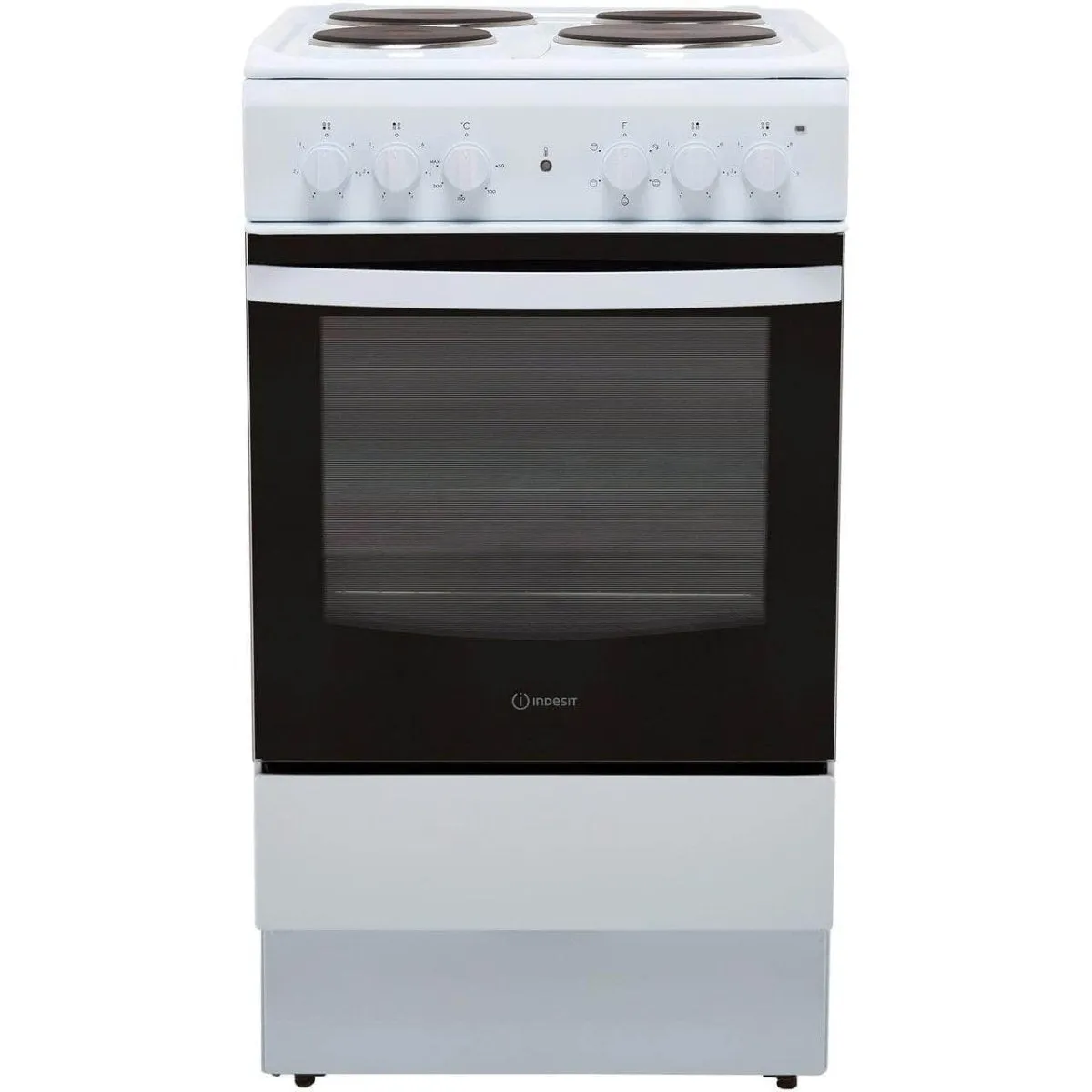 Indesit Cloe IS5E4KHW 50cm Electric Cooker with Solid Plate Hob - White