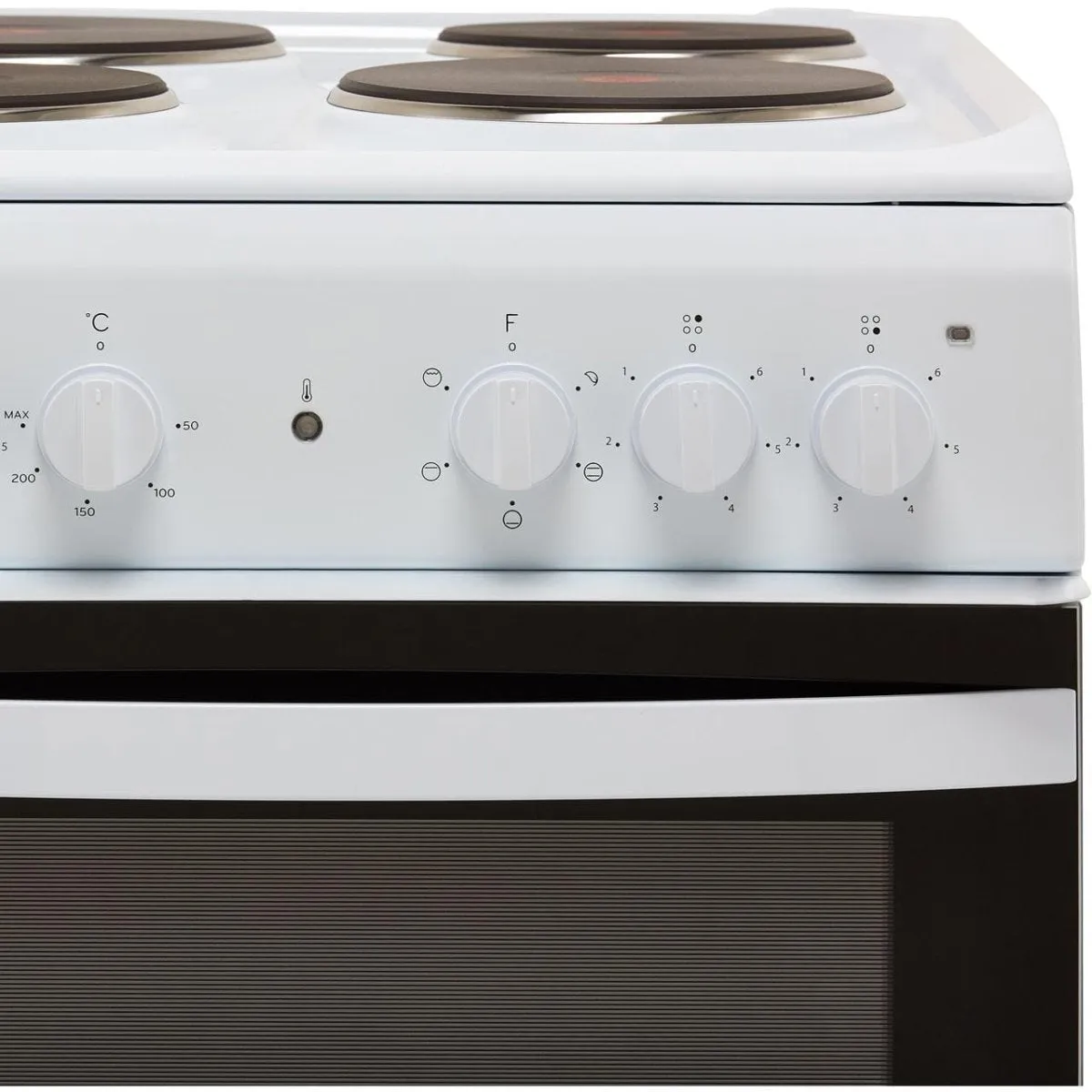 Indesit Cloe IS5E4KHW 50cm Electric Cooker with Solid Plate Hob - White