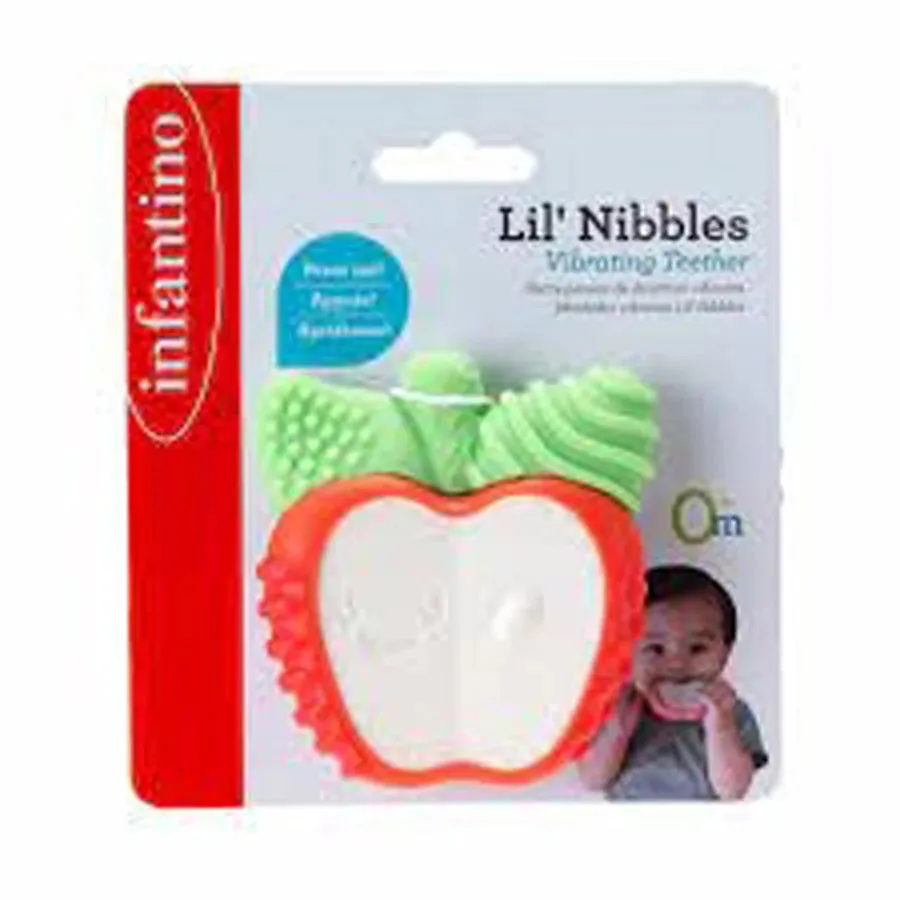 Infantino Lil' Nibbles Vibrating Teether - Apple