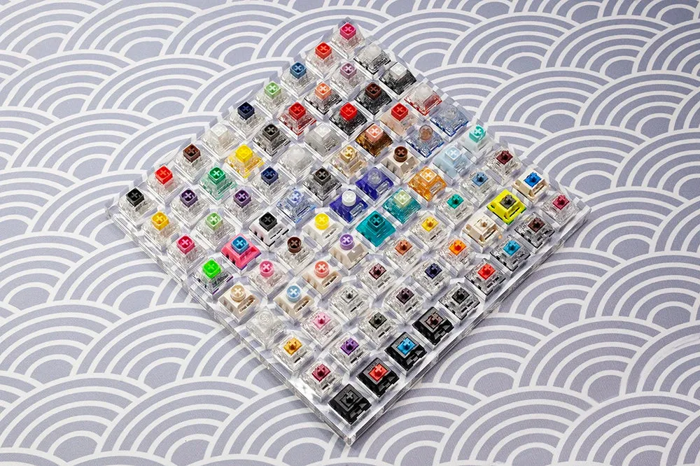 Kailh 81 switch switches tester with acrylic base blank keycaps for mechanical keyboard Box Cream Arctic Fox Silver Jellyfish