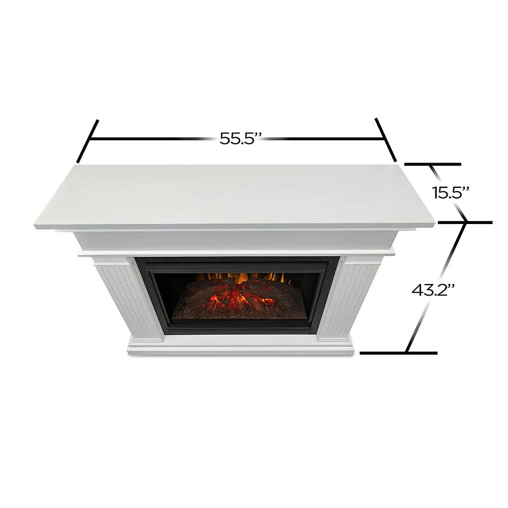 Kennedy Grand Infrared Electric Fireplace Mantel Package in White