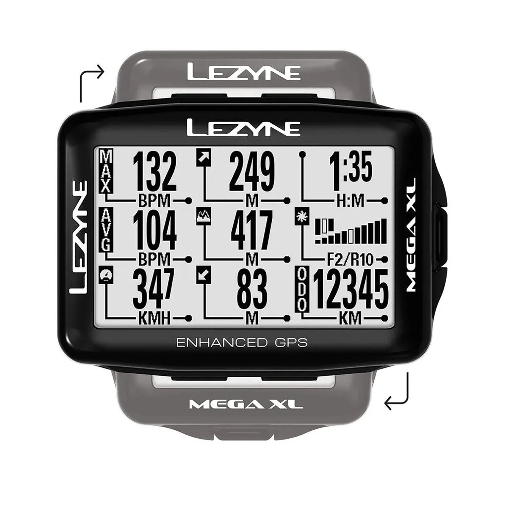 Lezyne Mega XL GPS Bike Computer - Bundle