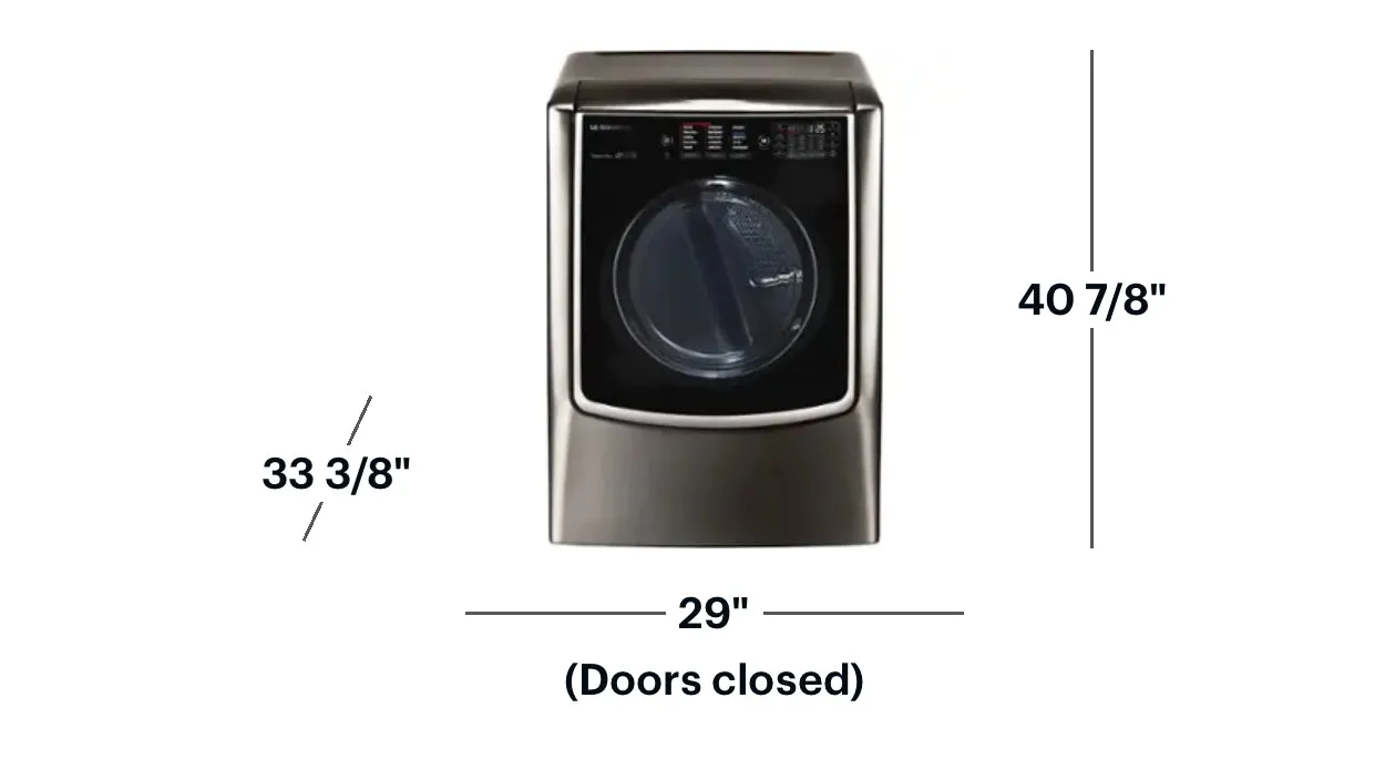 LG - SIGNATURE 9.0 Cu. Ft. Smart Gas Dryer with Steam and Sensor Dry - Black stainless steel
Model:DLGX9501K