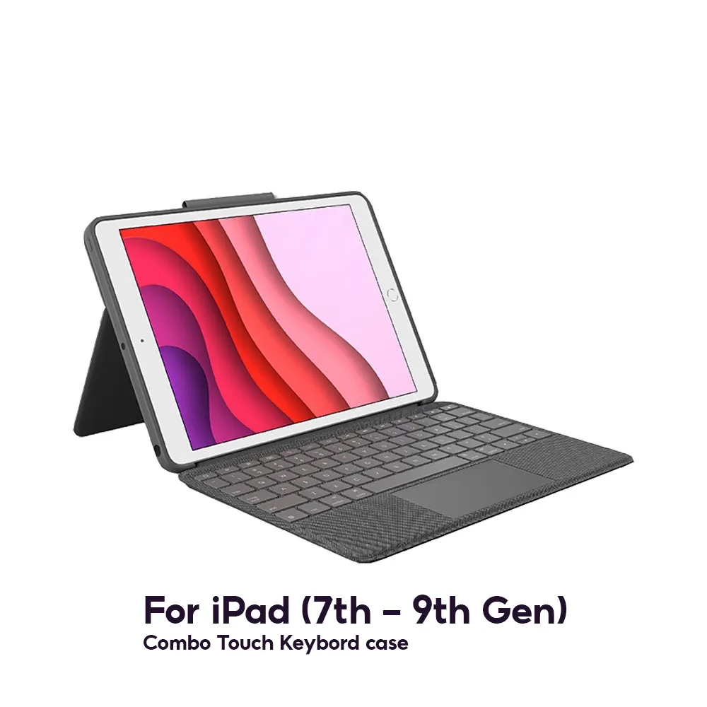 Logitech Combo Touch iPad 10.9", iPad Pro M4 11", iPad Pro 12.9'', iPad Air M2 11"/13" iPad Keyboard Case with Trackpad