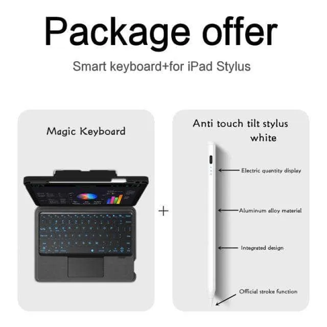 Magic Keyboard iPad 9 2021 Backlit Tablet Smart Case