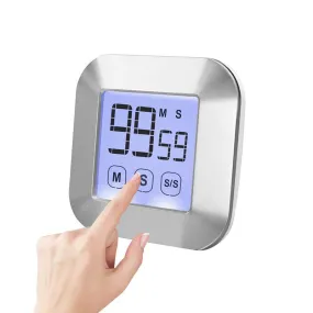 Magnetic Suction Electronic Kitchen Timer Touch Screen Timing Reminder