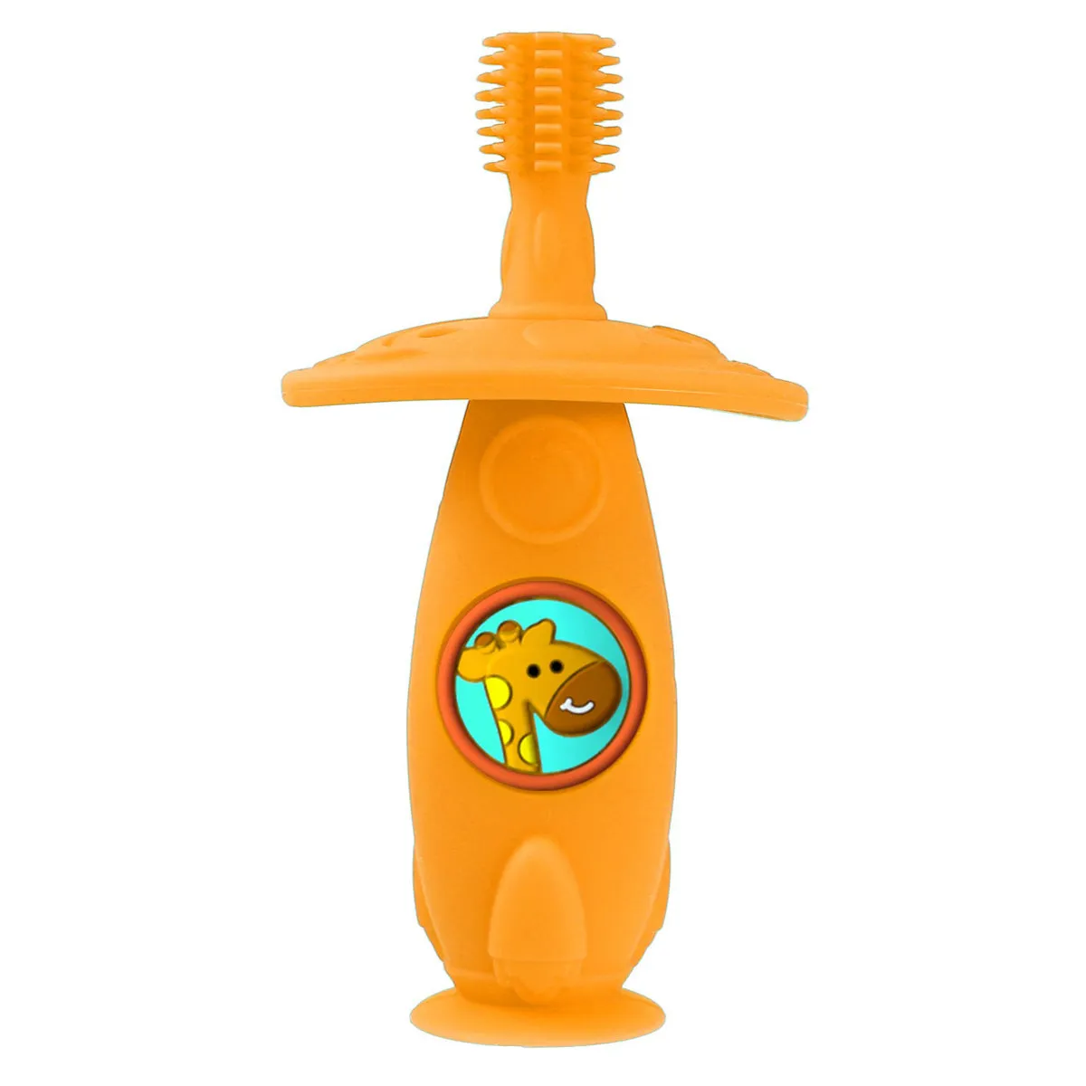 Marcus & Marcus Silicone Self Training Toothbrush - Lola The Giraffe - Yellow