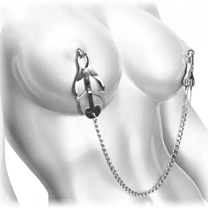 Master Series Stainless Steel Silver Nipple Vice for Her