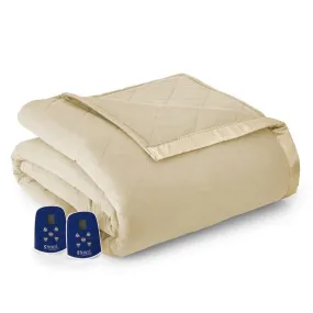 Micro Flannel 7 Layers of Warmth Electric Blanket - King/Chino