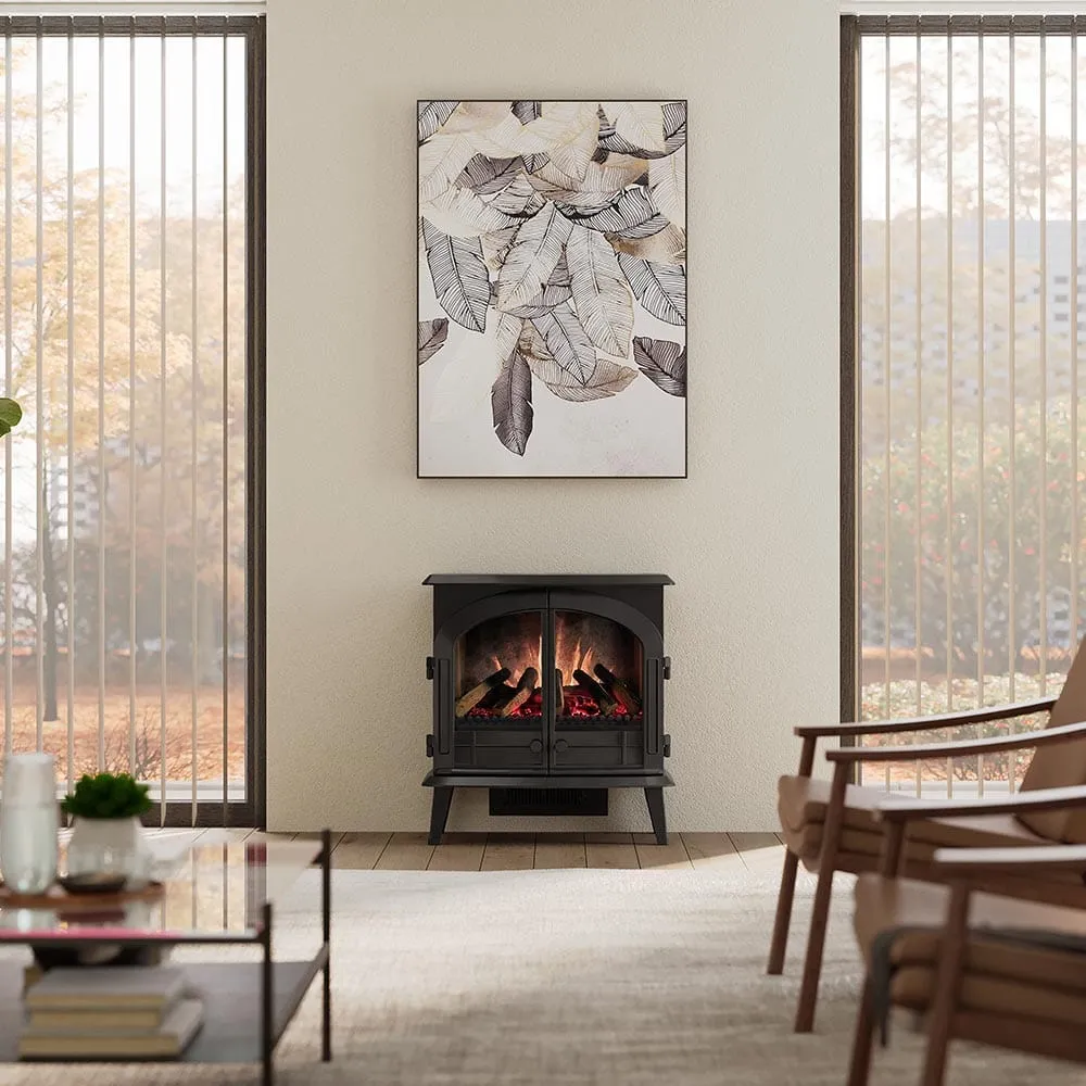 Modern Ember 26-in Smart Black Electric Fireplace Stove Heater