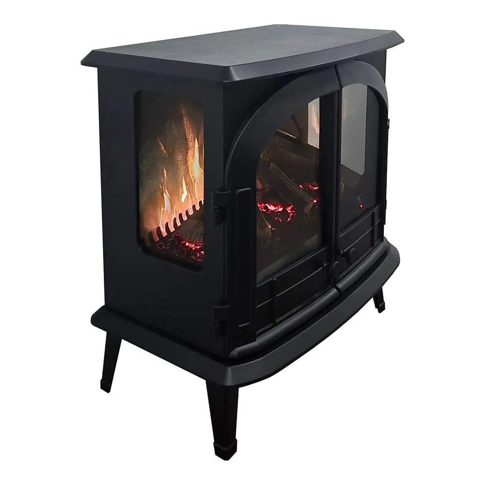 Modern Ember 26-in Smart Black Electric Fireplace Stove Heater