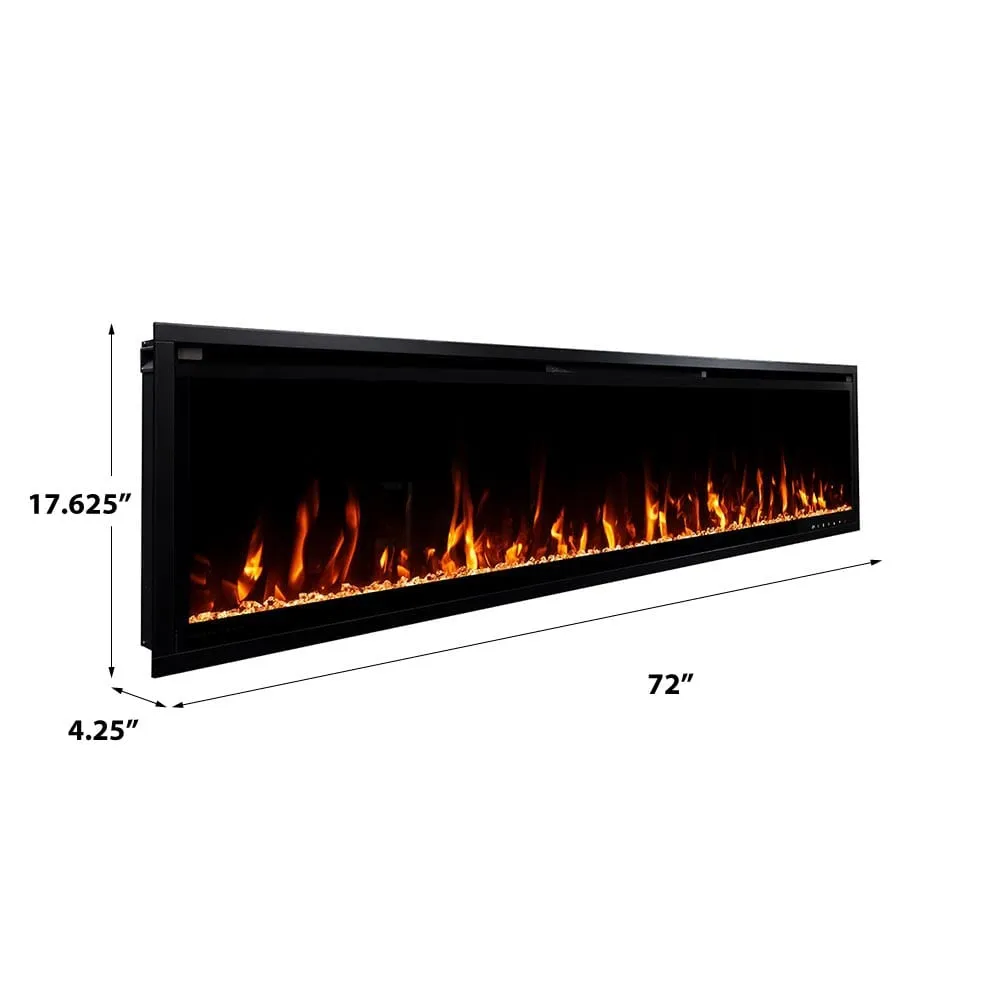 Modern Ember Aerus Slim 72-in Smart Linear Electric Fireplace