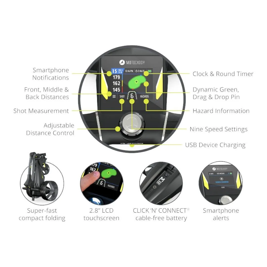 Motocaddy 2024 M3 GPS Electric Golf Trolley | 18 Hole Lithium Battery