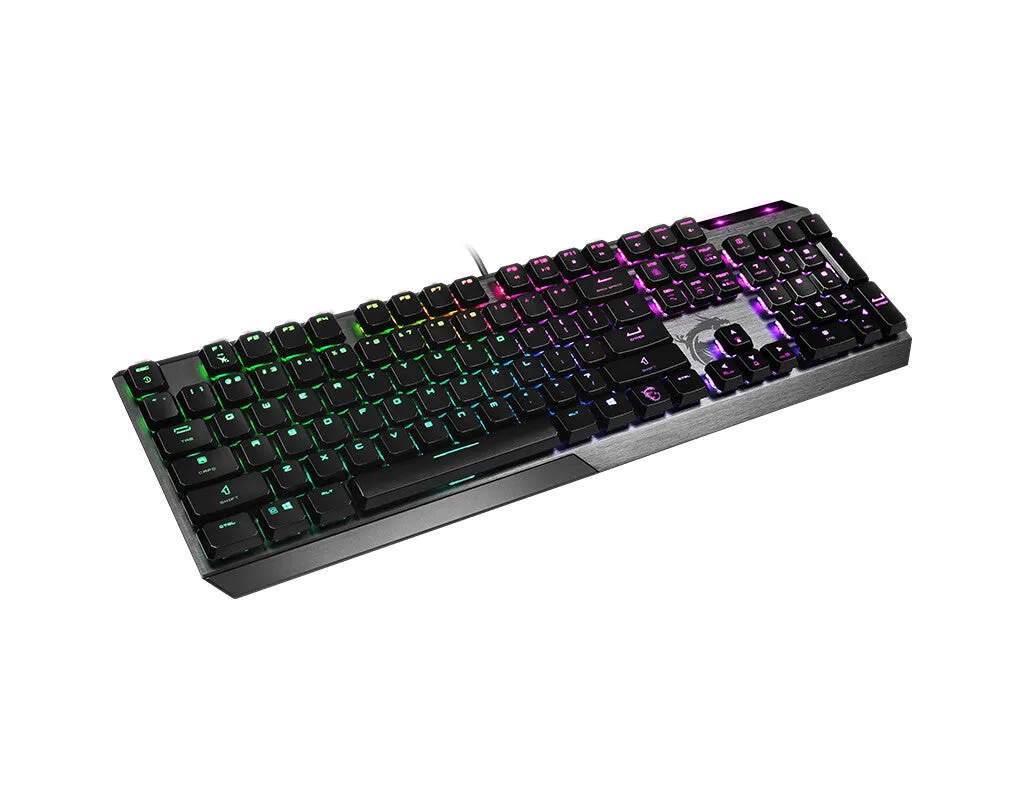 MSI VIGOR GK50 LOW PROFILE Mechanical Gaming Keyboard 'UK-Layout, KAILH Low-Profile Switches, Multi-Layer RGB LED Backlit, Tactile, Floating Key Design'