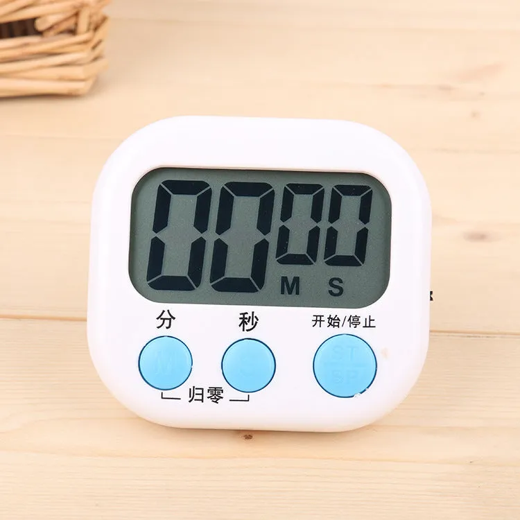 Multi-Function Chinese and English Timer Kitchen Baking Large Screen Digital Reminder Positive Countdown Electronic Timer