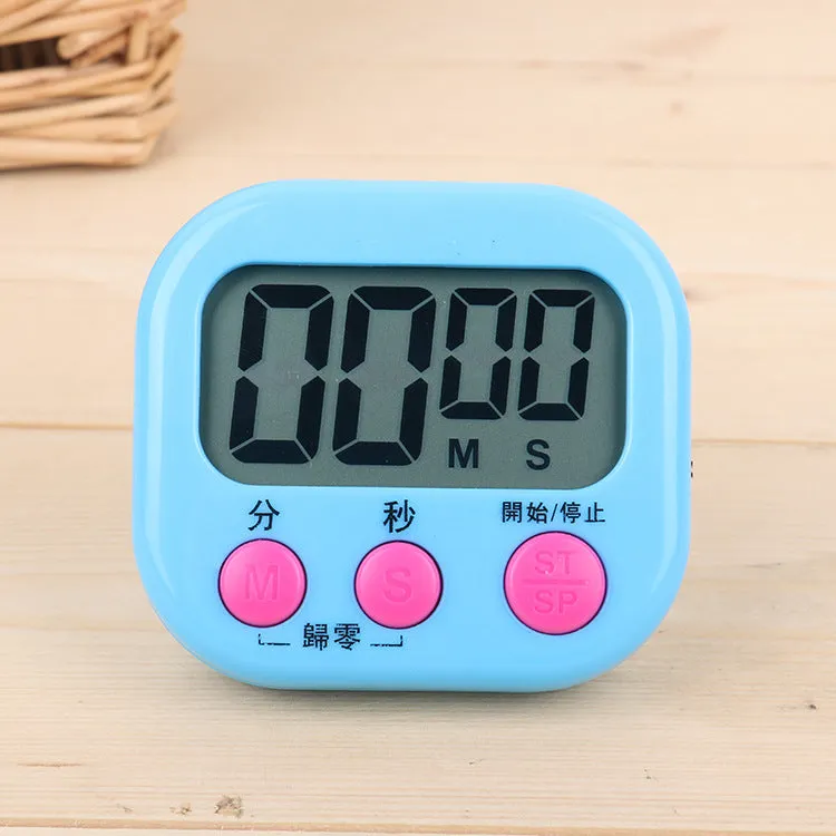 Multi-Function Chinese and English Timer Kitchen Baking Large Screen Digital Reminder Positive Countdown Electronic Timer