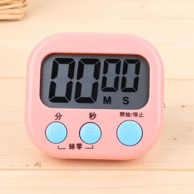 Multi-Function Chinese and English Timer Kitchen Baking Large Screen Digital Reminder Positive Countdown Electronic Timer