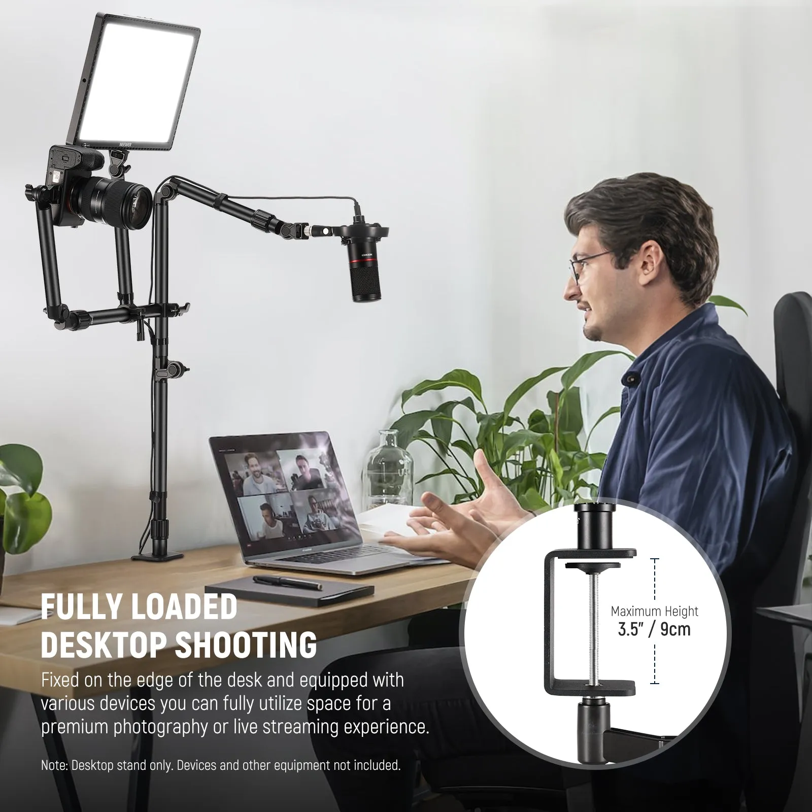 NEEWER ST008 Overhead Camera Desk Mount