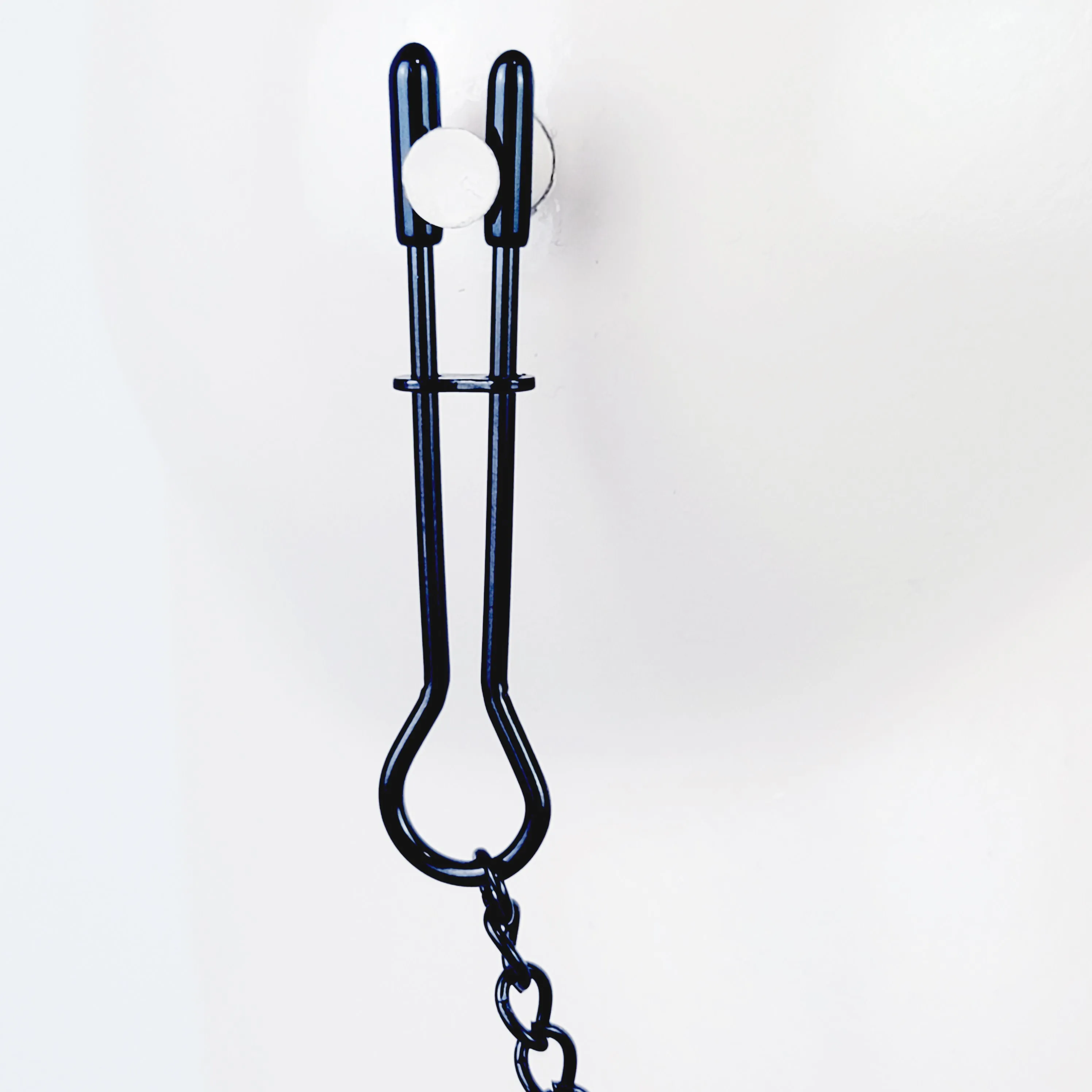 Nipple to Clit Clamp Attached with Black Chains. Straight Tweezer Nipple Clamps and Tweezer Nipple Clitoral Clamp. BDSM Sex Toy, MATURE