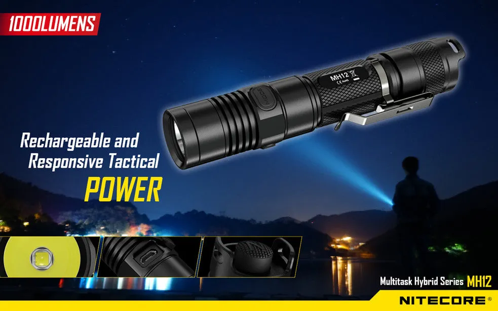 Nitecore MH12 CREE XM-L2 U2 LED Rechargeable Flashlight 1000 Lumens