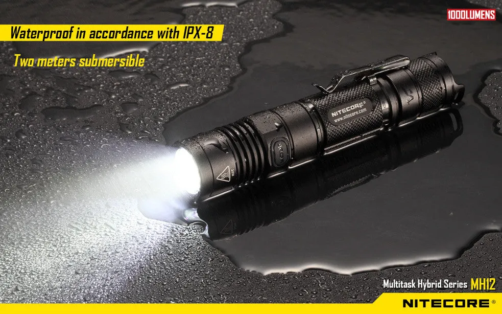 Nitecore MH12 CREE XM-L2 U2 LED Rechargeable Flashlight 1000 Lumens