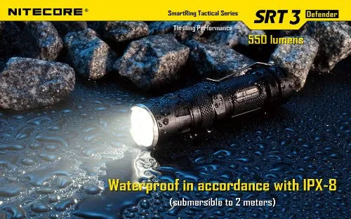 Nitecore SRT3 Defender Cree XM-L2 LED 550 Lumen Flashlight-Black