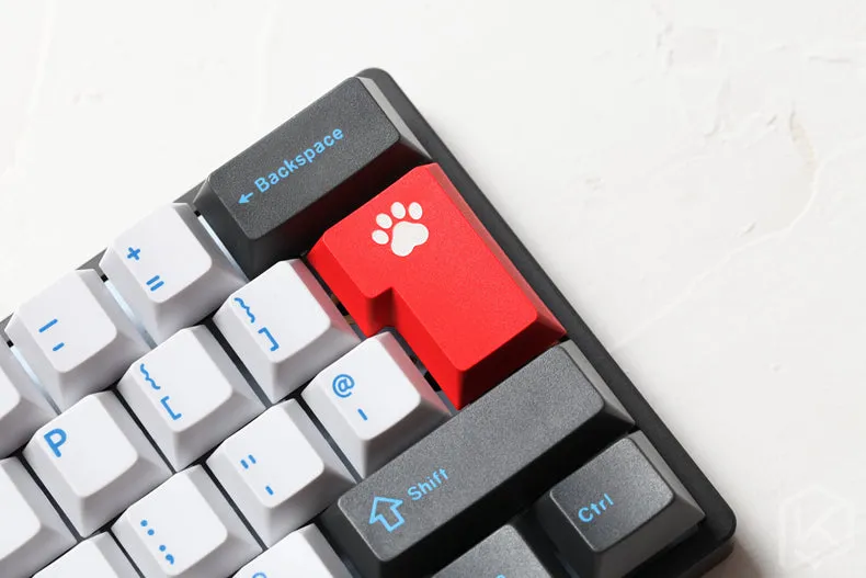 Novelty cherry profile dip dye sculpture pbt keycap for mechanical keyboard laser etched legend cat pad iso enter black red blue