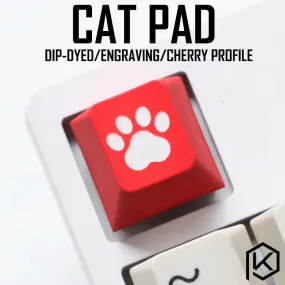 Novelty cherry profile dip dye sculpture pbt keycap for mechanical keyboard laser etched legend cat pad r1 1x black red blue