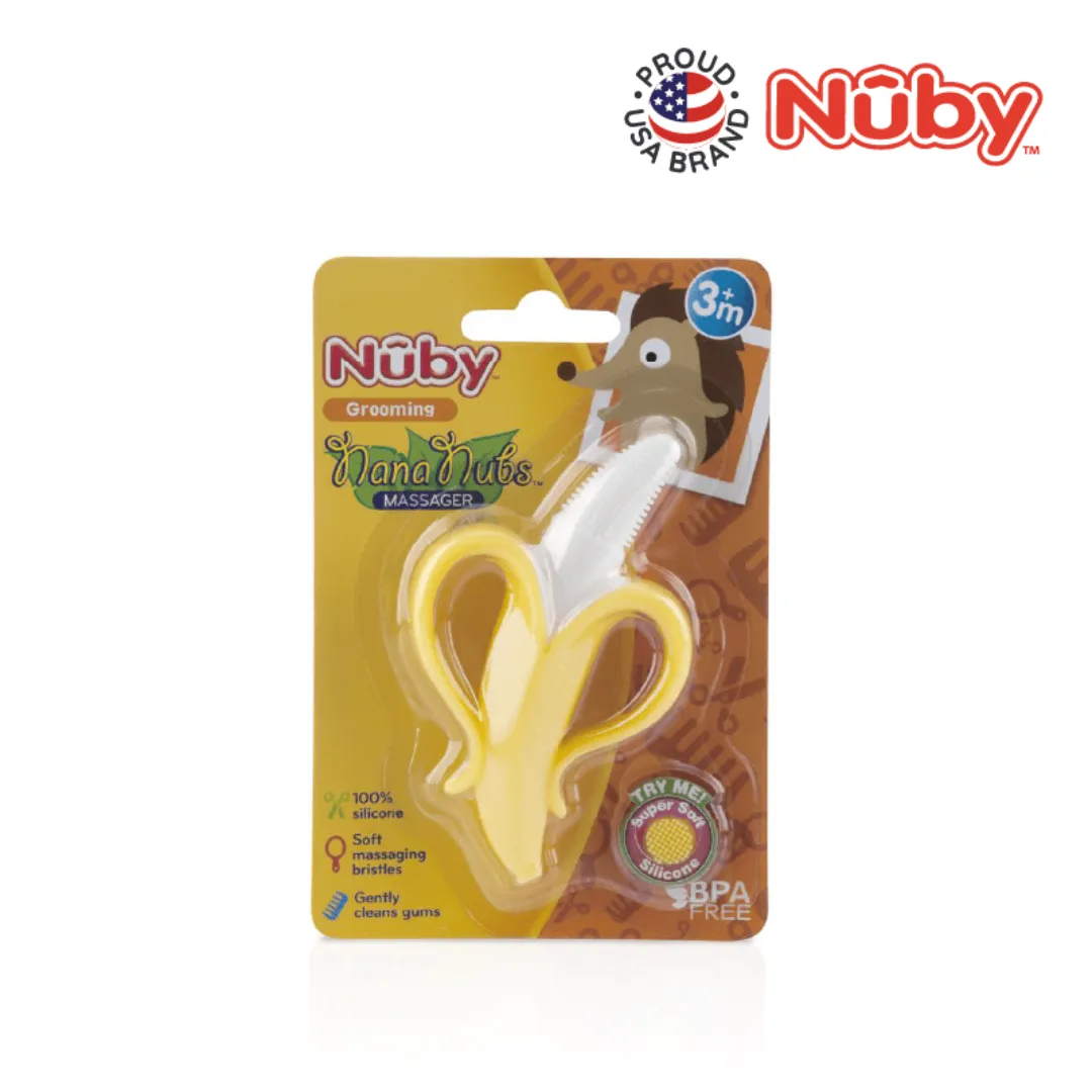 Nuby Banana Toothbrush with 360 Degree Bristles (3m )