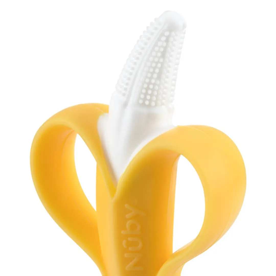 Nuby Banana Toothbrush with 360 Degree Bristles (3m )