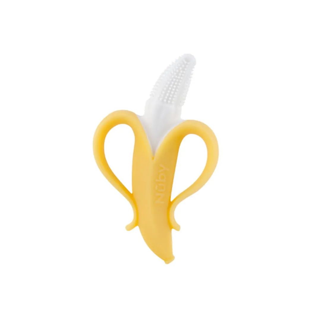 Nuby Banana Toothbrush with 360 Degree Bristles (3m )