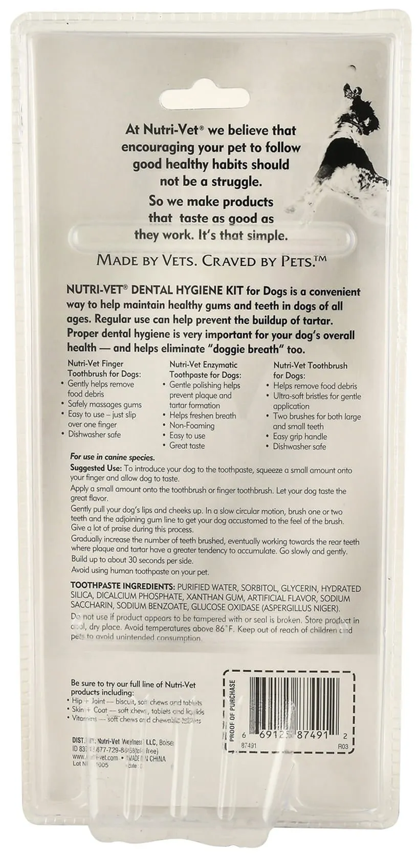 Nutri-Vet Dental Hygiene Kit for Dogs