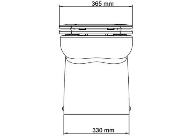 Ocean Luxury Low Soft Close Toilet - 12 or 24V