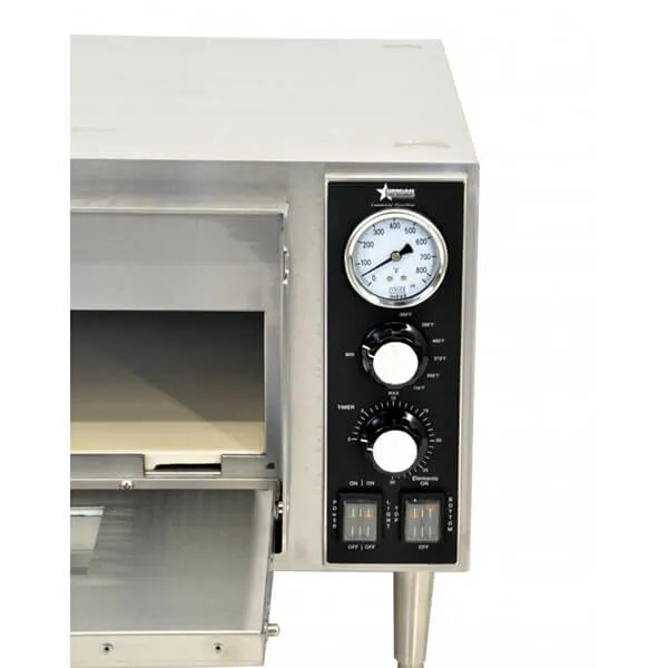 Omcan 39580 18" Commercial Double Deck Countertop Pizza Oven - 240V, 3200W